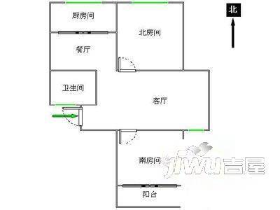 平江公寓1室1厅1卫户型图