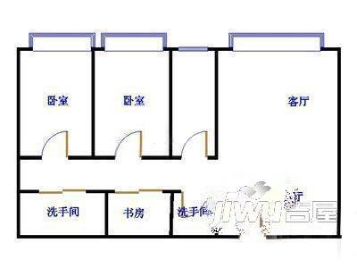 世贸名流2室1厅2卫户型图