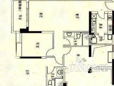 华都苑3室1厅2卫户型图