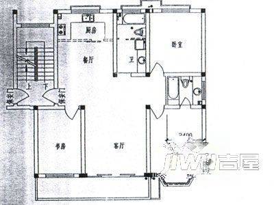 天工华庭2室1厅1卫户型图