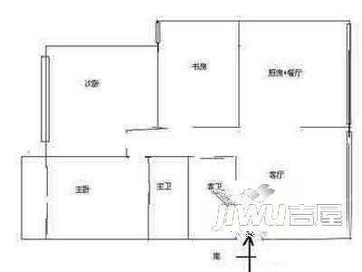 文锦苑2室1厅1卫户型图