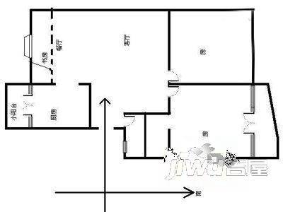 文锦苑2室1厅1卫户型图