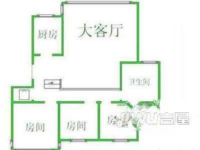 百福园1室1厅1卫户型图