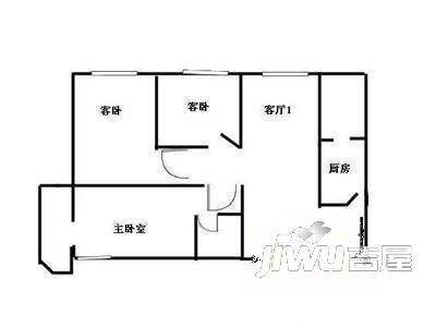 百福园1室1厅1卫户型图