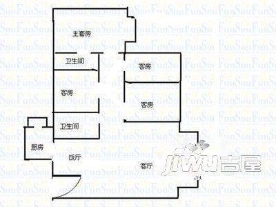 百福园1室1厅1卫户型图