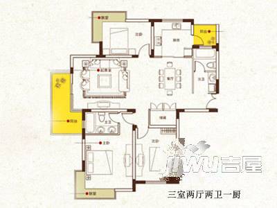 江南世家3室1厅1卫户型图