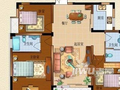 江南世家3室1厅1卫户型图