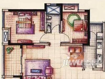 江南世家3室1厅1卫户型图