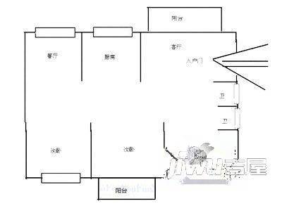 碧水苑3室2厅1卫户型图