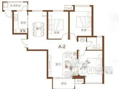 万达小区4室2厅2卫户型图