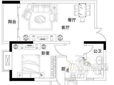 万达小区4室2厅2卫户型图