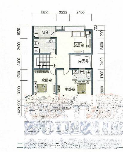 山水华庭3室2厅2卫151.1㎡户型图