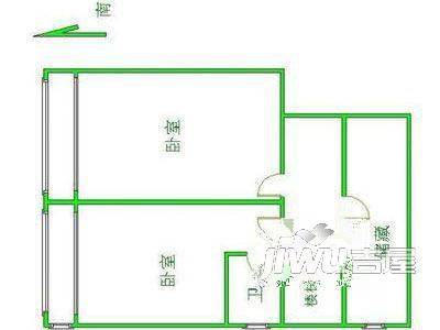 柯桥城市花园3室2厅1卫户型图