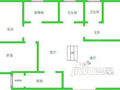 柯桥城市花园3室2厅1卫户型图