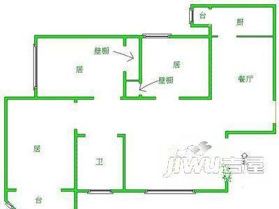 柯桥城市花园3室2厅1卫户型图