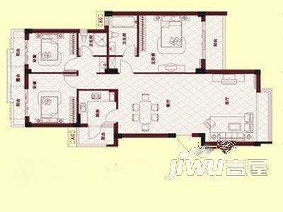 柯桥城市花园3室2厅1卫户型图