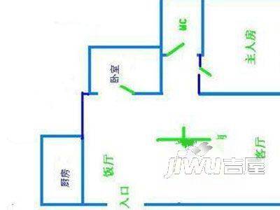 柯桥城市花园3室2厅1卫户型图