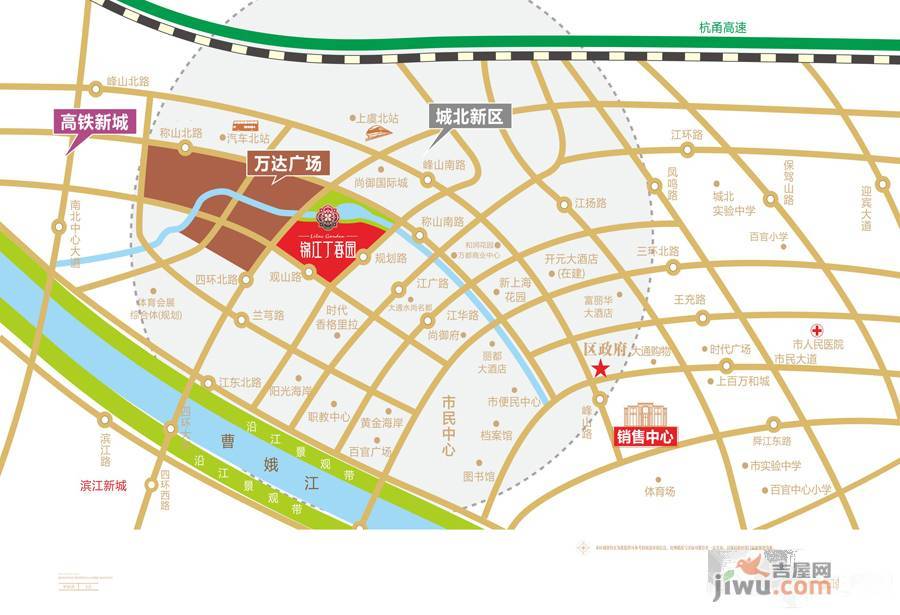 锦江丁香园位置交通图