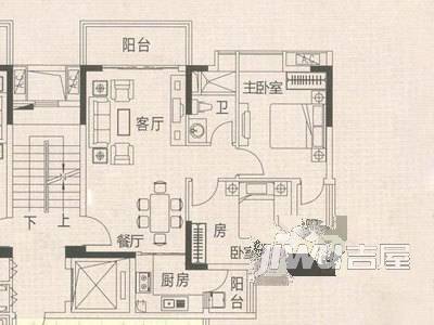 金色东江0室2厅1卫户型图