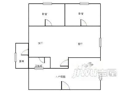 涂山家园2室2厅1卫户型图