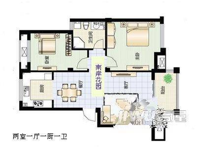 南岸花园3室2厅2卫128㎡户型图