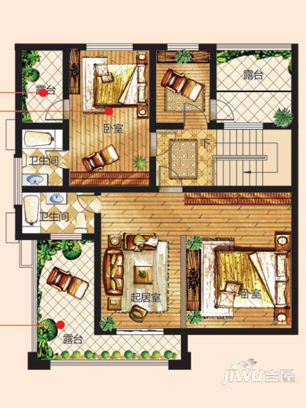 翠谷庄园5室3厅5卫498.9㎡户型图