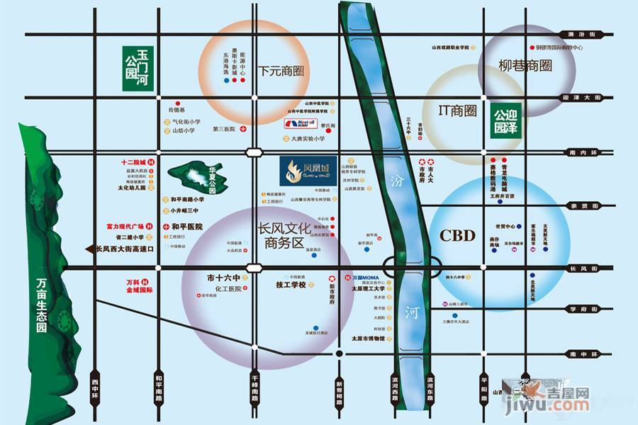 太原凤凰城位置交通图