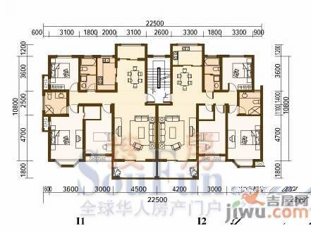 华商清水湾3室2厅2卫136㎡户型图