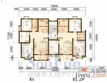 华商清水湾3室2厅2卫136㎡户型图