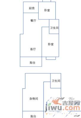 东方明珠嘉苑2室2厅1卫103.5㎡户型图