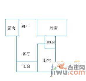 东方明珠嘉苑2室2厅1卫103.5㎡户型图