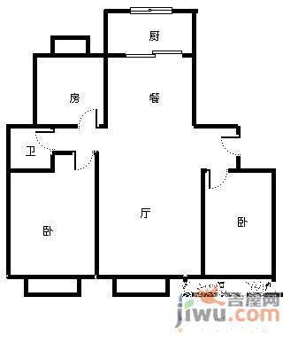 东方明珠嘉苑2室2厅1卫103.5㎡户型图