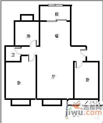 东方明珠嘉苑2室2厅1卫103.5㎡户型图