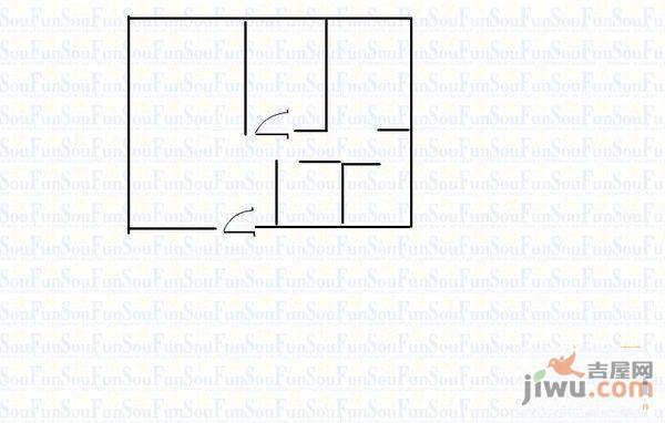 祥和小区2室2厅1卫74㎡户型图