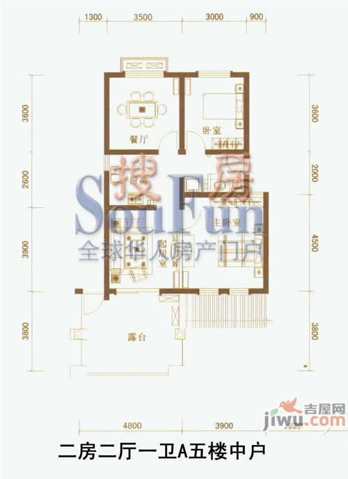 泉山森林海3室2厅2卫129.1㎡户型图