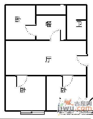 民富园3室2厅1卫108㎡户型图