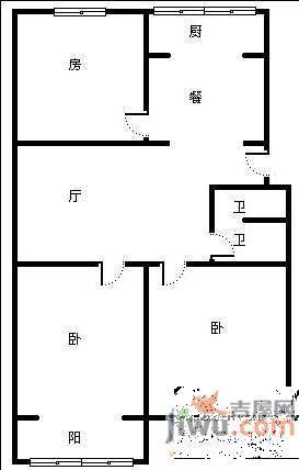 民富园3室2厅1卫108㎡户型图