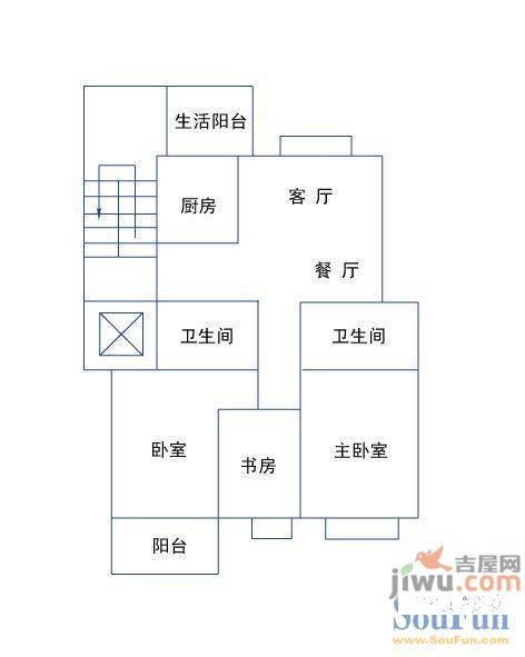 锦绣年华0室2厅1卫户型图