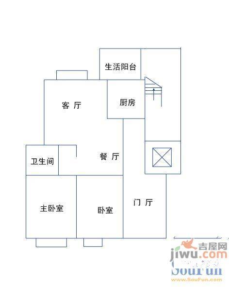 锦绣年华0室2厅1卫户型图