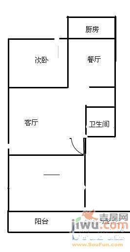 民怡园3室2厅1卫98㎡户型图