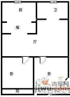 民怡园3室2厅1卫98㎡户型图