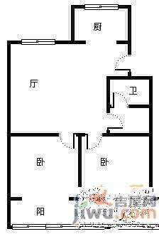 民怡园3室2厅1卫98㎡户型图