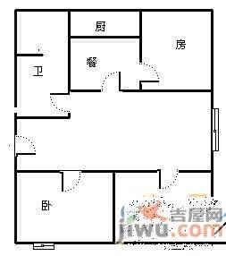 民怡园3室2厅1卫98㎡户型图