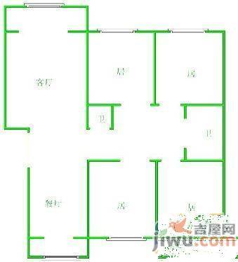 鼓楼花园2室1厅1卫70㎡户型图