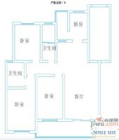 水景嘉苑3室2厅2卫165㎡户型图