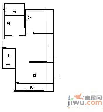 民富园3室2厅1卫108㎡户型图