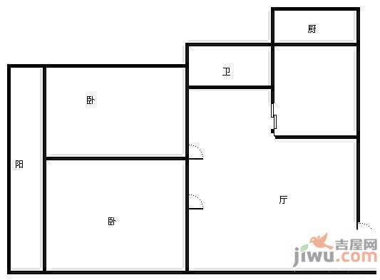 民富园3室2厅1卫108㎡户型图