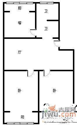 民富园3室2厅1卫108㎡户型图