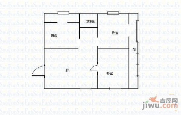 民富园3室2厅1卫108㎡户型图