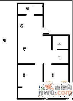 民富园3室2厅1卫108㎡户型图